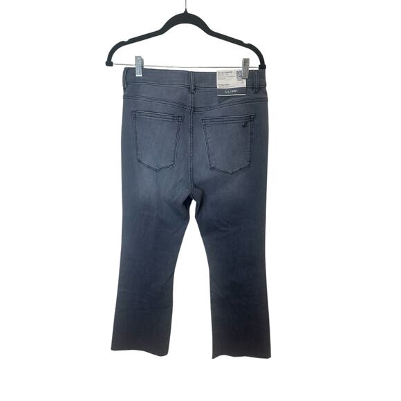 DL1961 NWT Bridget Boot Jeans High Rise Instasculpt Crop Sz 29 Dark Gray - Picture 2 of 5